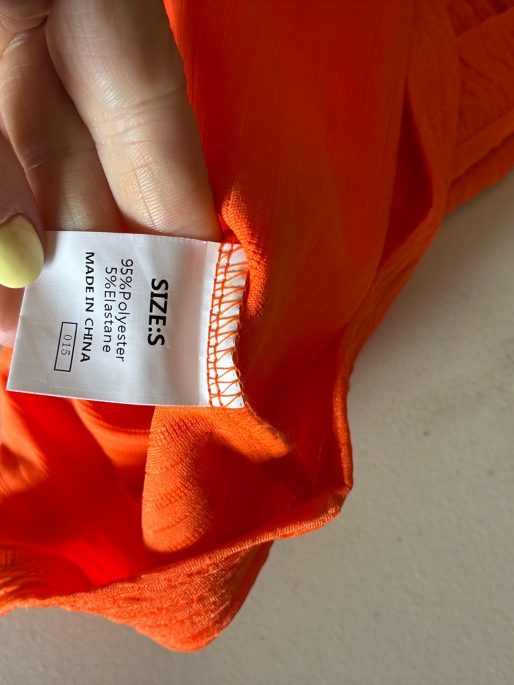 Bright Orange Textured Two-Piece Set - Picture 6 of 6
